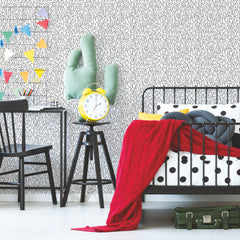 Alphabet Jumble Peel and Stick Wallpaper in a room setting
