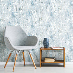 Marble Seas Peel and Stick Wallpaper in a room setting