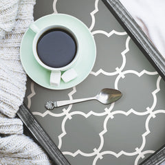 Modern Trellis Peel and Stick Wallpaper in a room setting