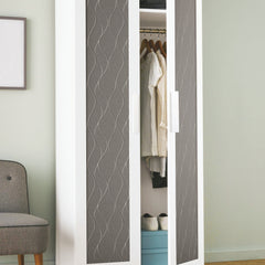 Wave Ogee Peel and Stick Wallpaper in a room setting