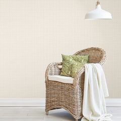 Caning Peel and Stick Wallpaper in a room setting