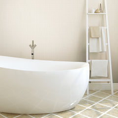 Caning Peel and Stick Wallpaper in a room setting
