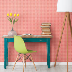 Caning Peel and Stick Wallpaper in a room setting