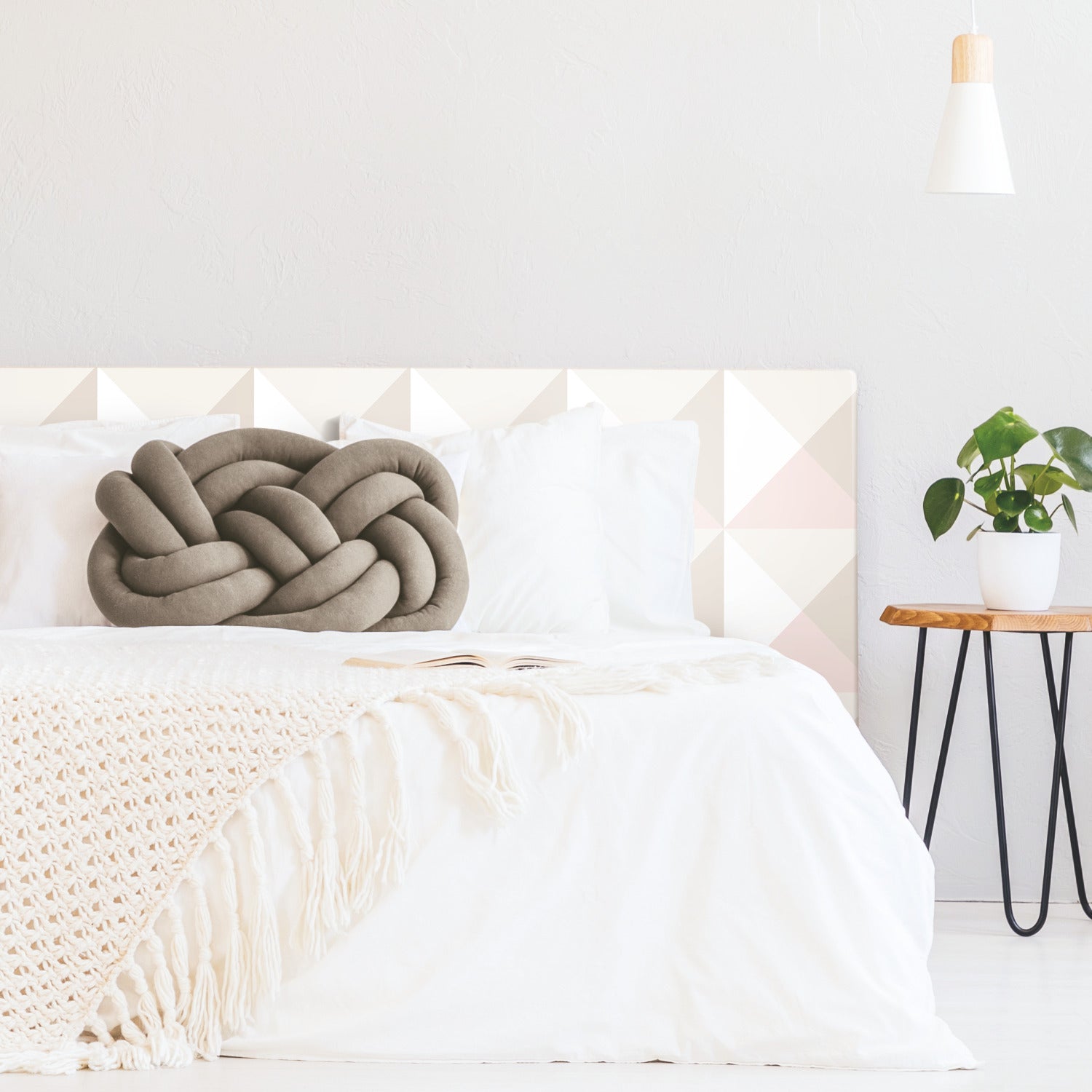 Origami Peel and Stick Wallpaper in a room setting