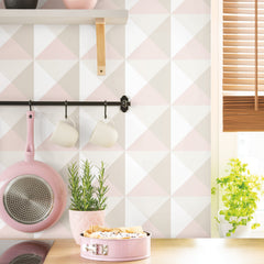 Origami Peel and Stick Wallpaper in a room setting