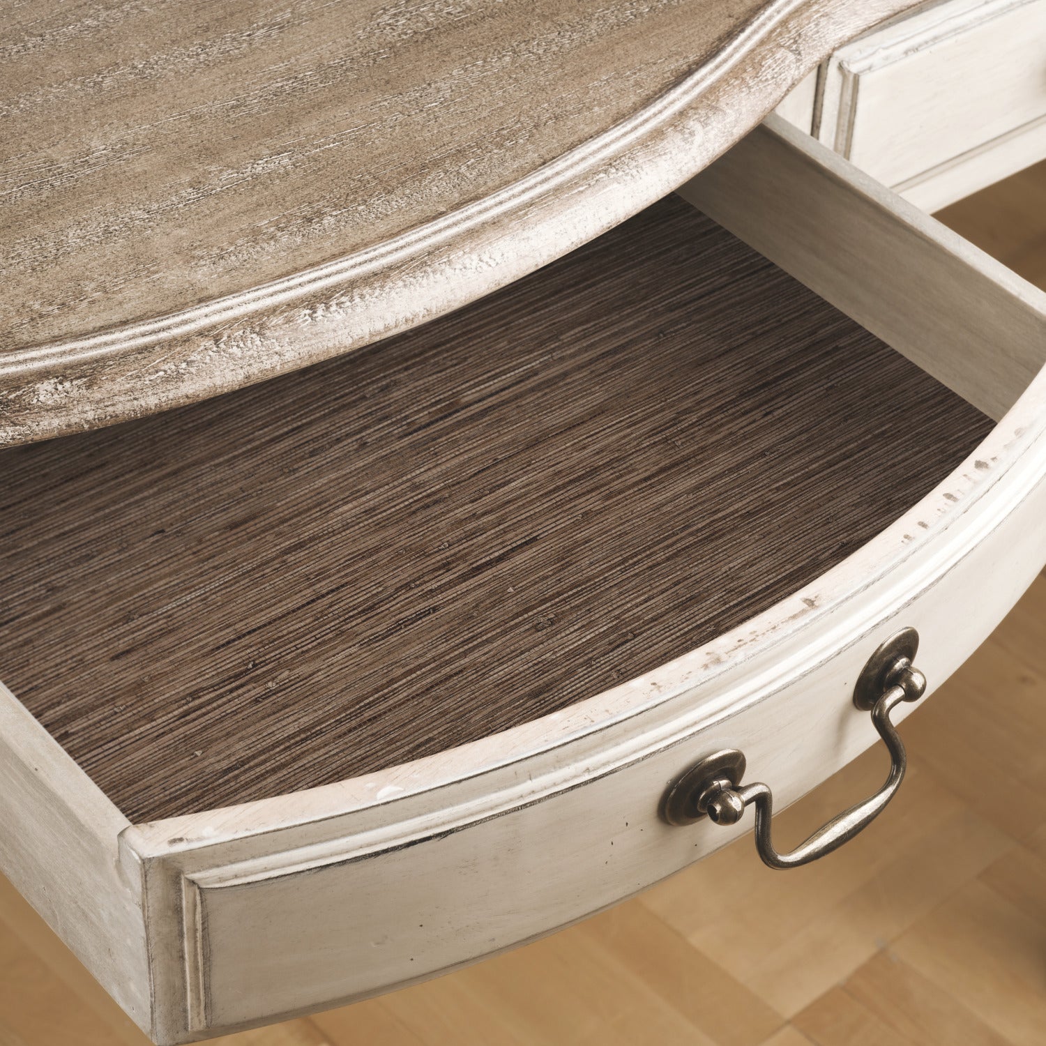 Faux Grasscloth Peel and Stick Wallpaper in a room setting