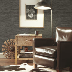 Faux Grasscloth Peel and Stick Wallpaper in a room setting
