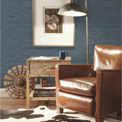 Faux Grasscloth Peel and Stick Wallpaper in a room setting