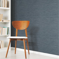 Faux Grasscloth Peel and Stick Wallpaper in a room setting