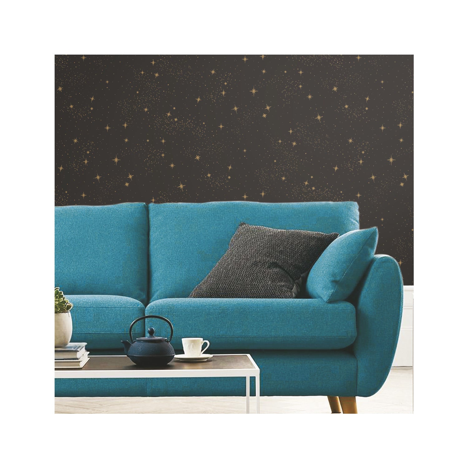 Upon A Star P&S Wallpaper in a room setting
