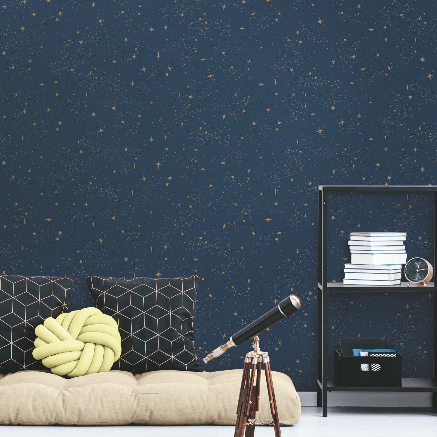 Upon A Star P&S Wallpaper in a room setting