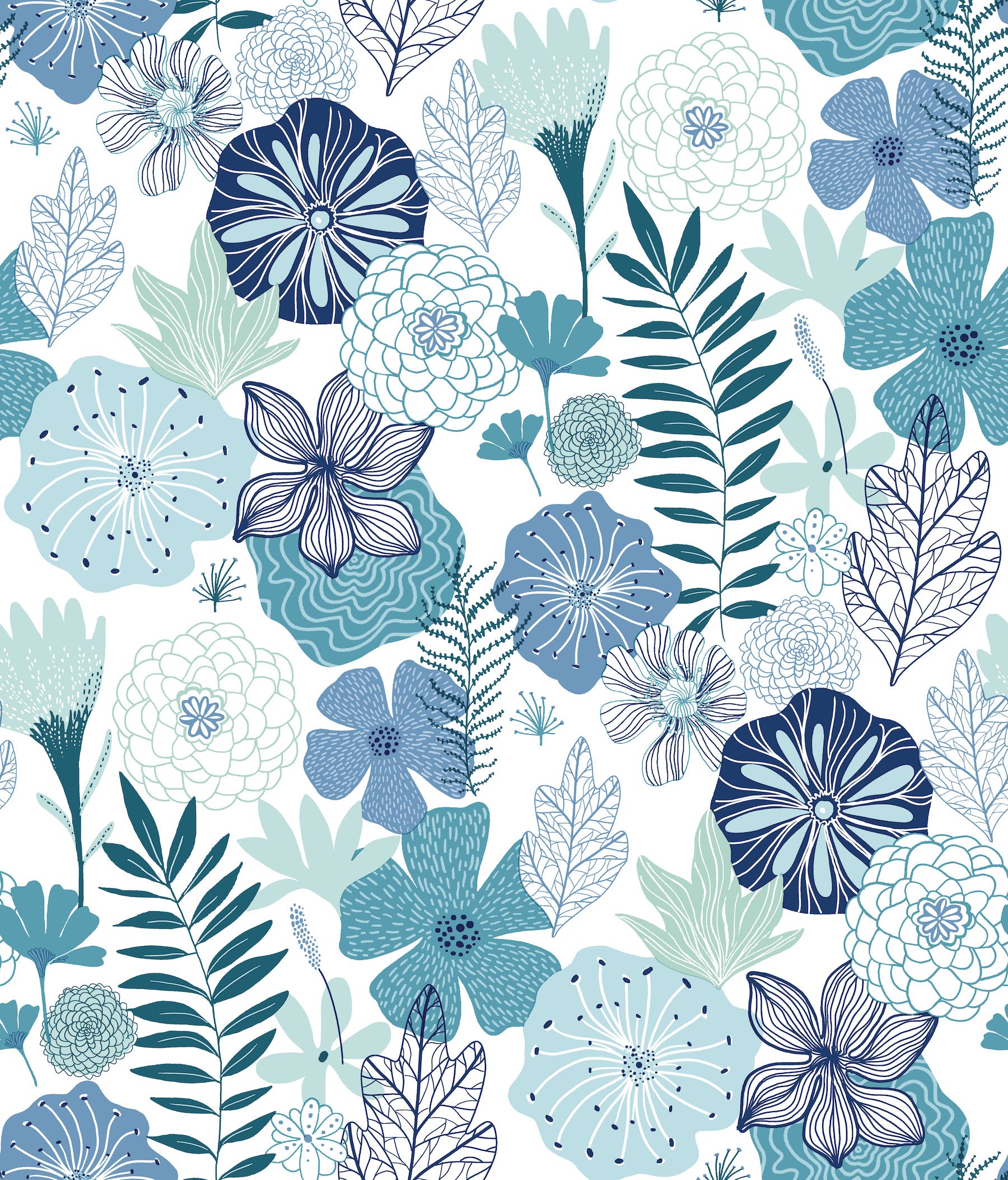 Perennial Blooms Peel and Stick Wallpaper by WallPops