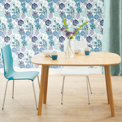 Perennial Blooms Peel and Stick Wallpaper in a room setting