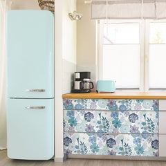 Perennial Blooms Peel and Stick Wallpaper in a room setting