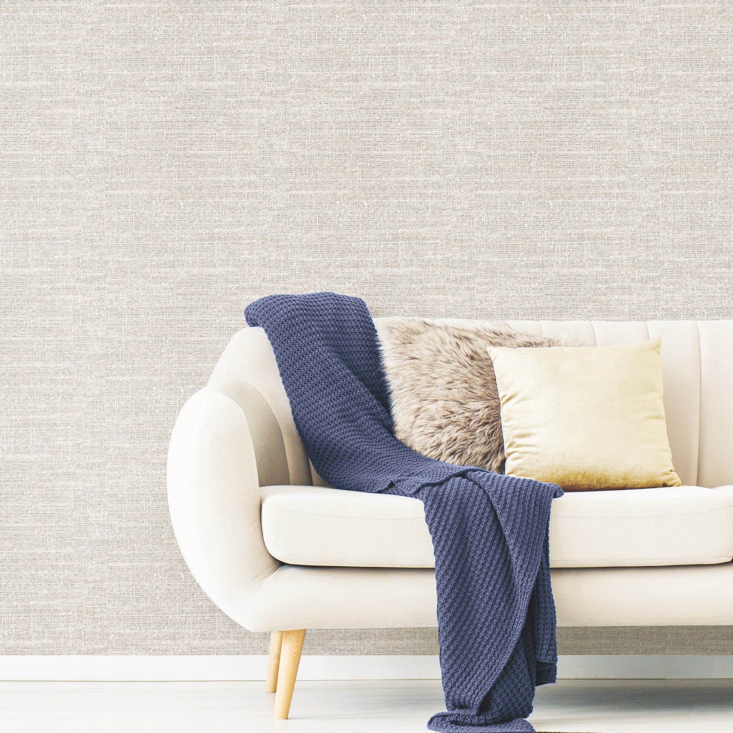 Tweed P&S Wallpaper in a room setting
