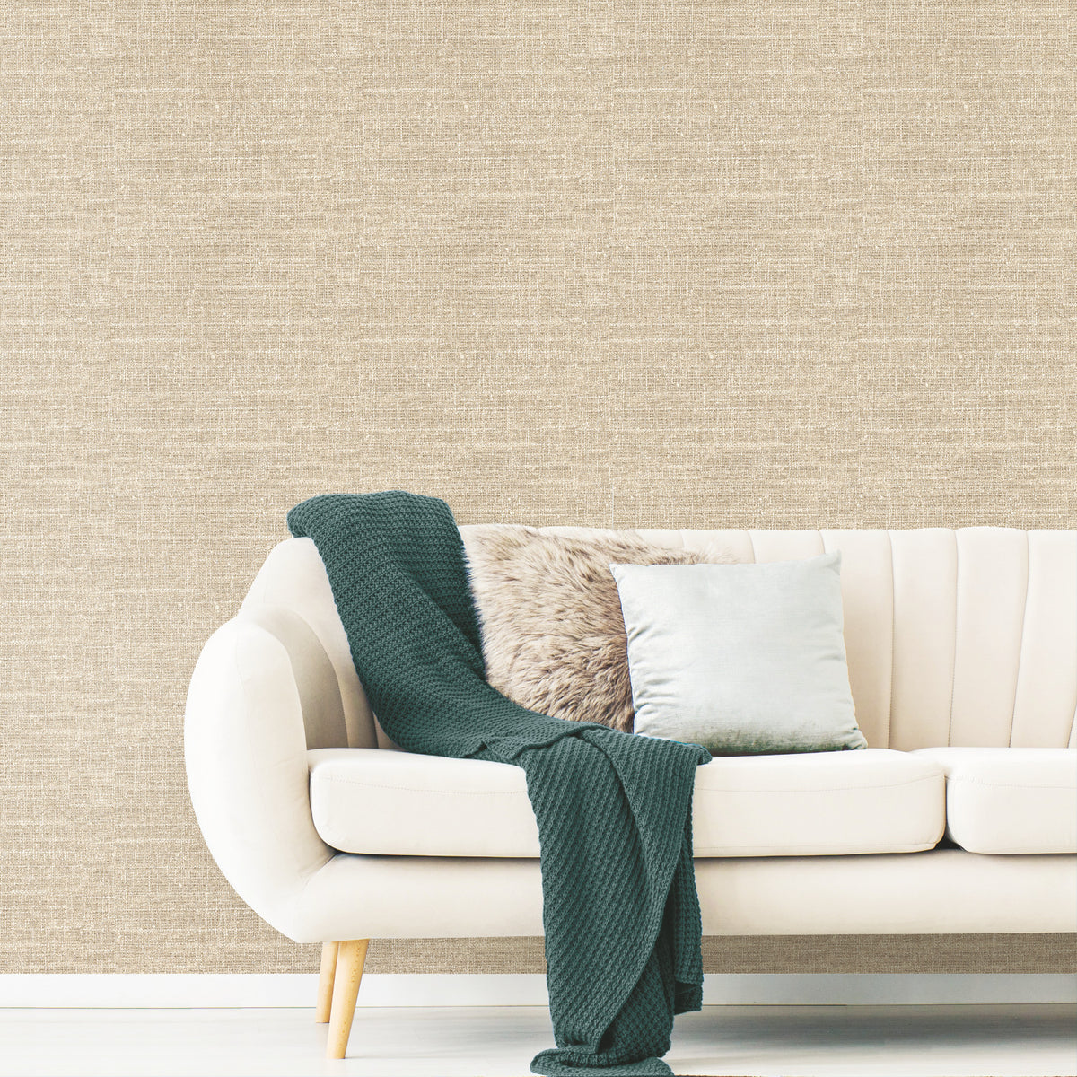 Tweed P&S Wallpaper in a room setting