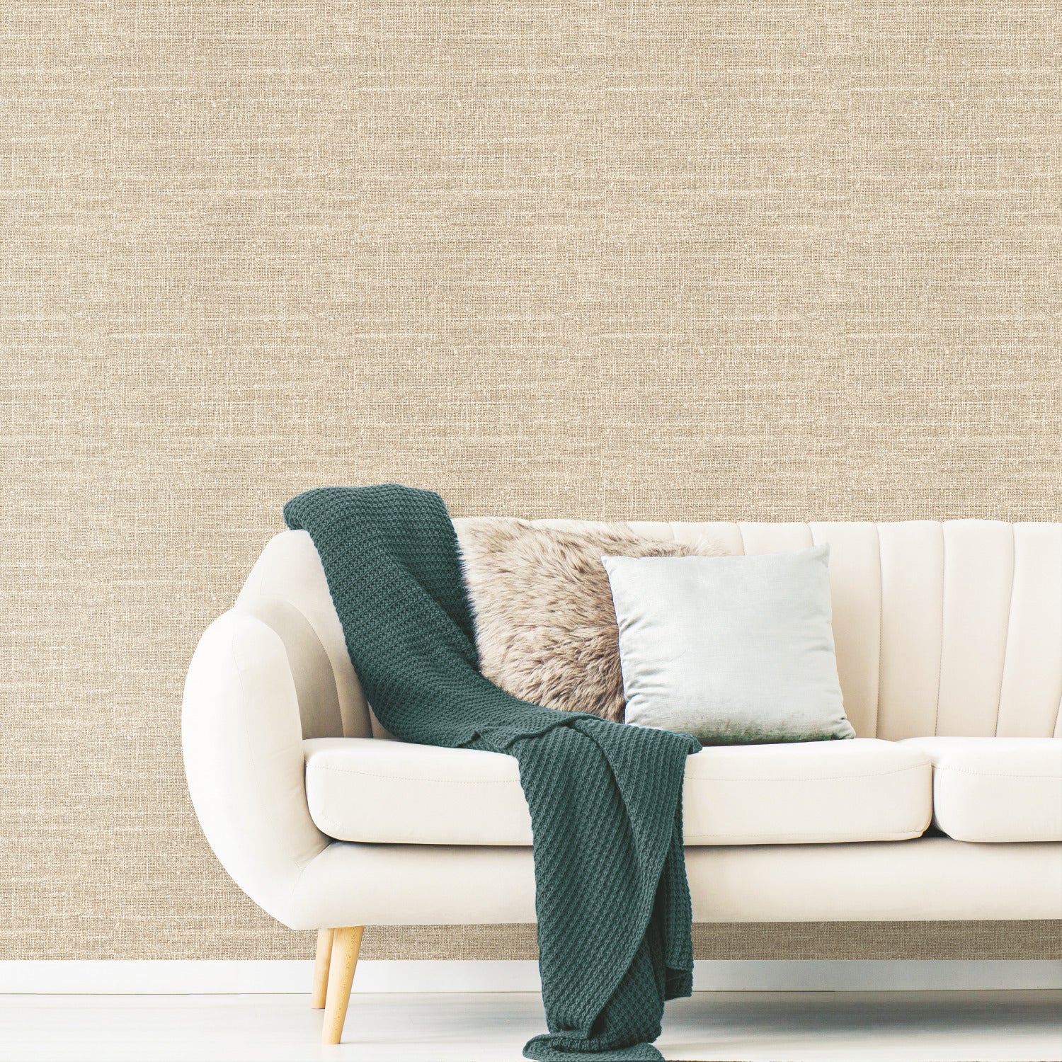 Tweed P&S Wallpaper in a room setting
