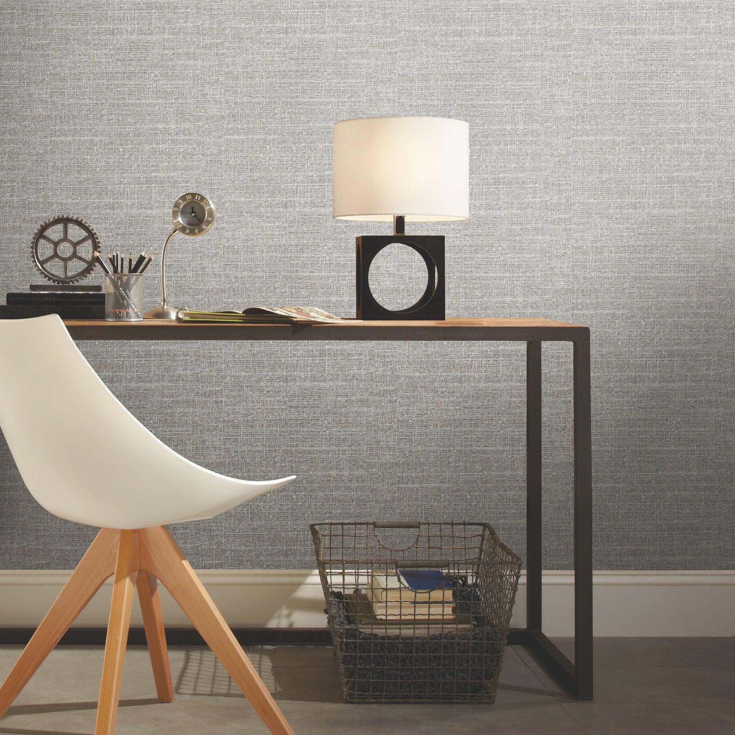 Tweed P&S Wallpaper in a room setting