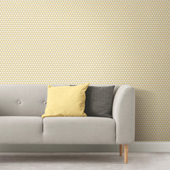 3D Petite Hexagons Peel and Stick Wallpaper in a room setting