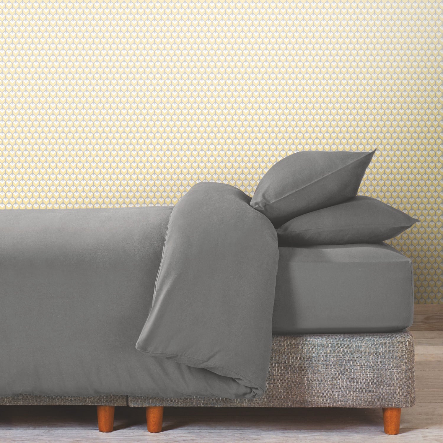 3D Petite Hexagons Peel and Stick Wallpaper in a room setting
