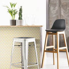 3D Petite Hexagons Peel and Stick Wallpaper in a room setting