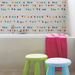 Lanterns Peel and Stick Wallpaper in a room setting