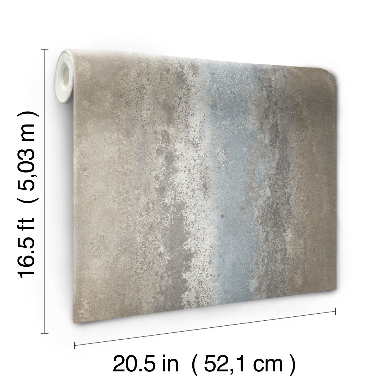 Oxidized Metal Peel and Stick Wallpaper - dimensions