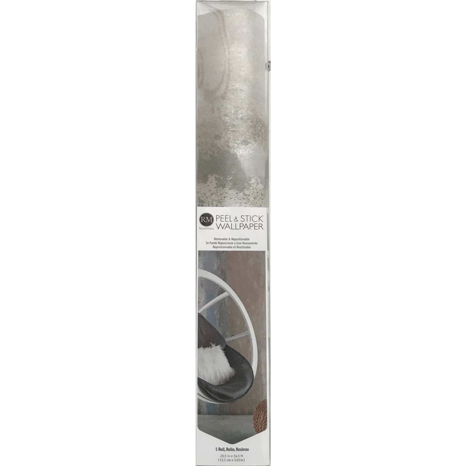 Oxidized Metal Peel and Stick Wallpaper - packaging