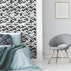 Paul Brent Watercolor Chevron Peel and Stick Wallpaper