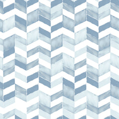 Paul Brent Watercolor Chevron Peel and Stick Wallpaper