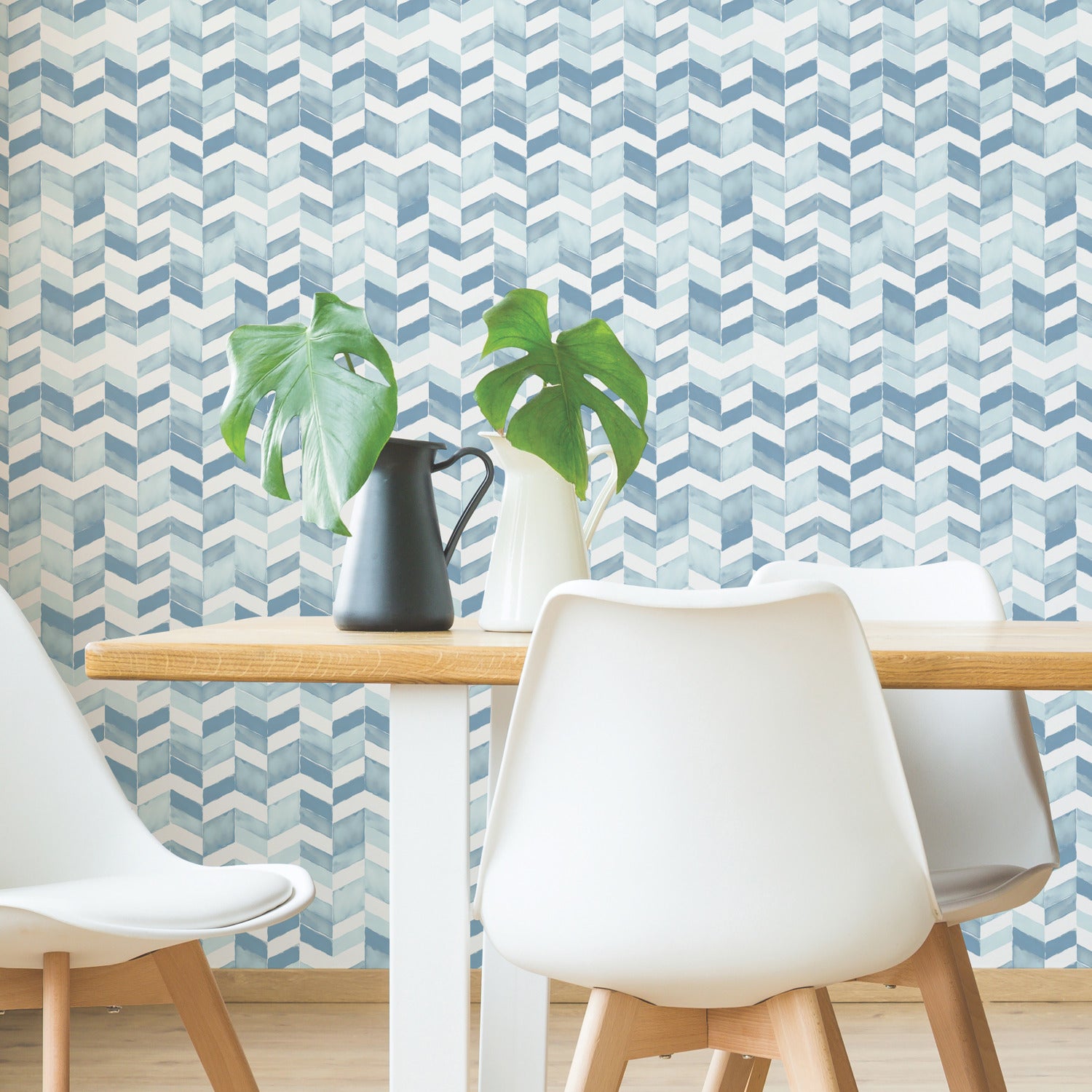 Paul Brent Watercolor Chevron Peel and Stick Wallpaper