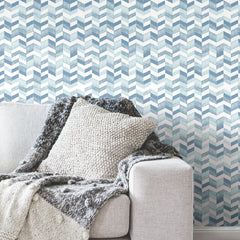 Paul Brent Watercolor Chevron Peel and Stick Wallpaper