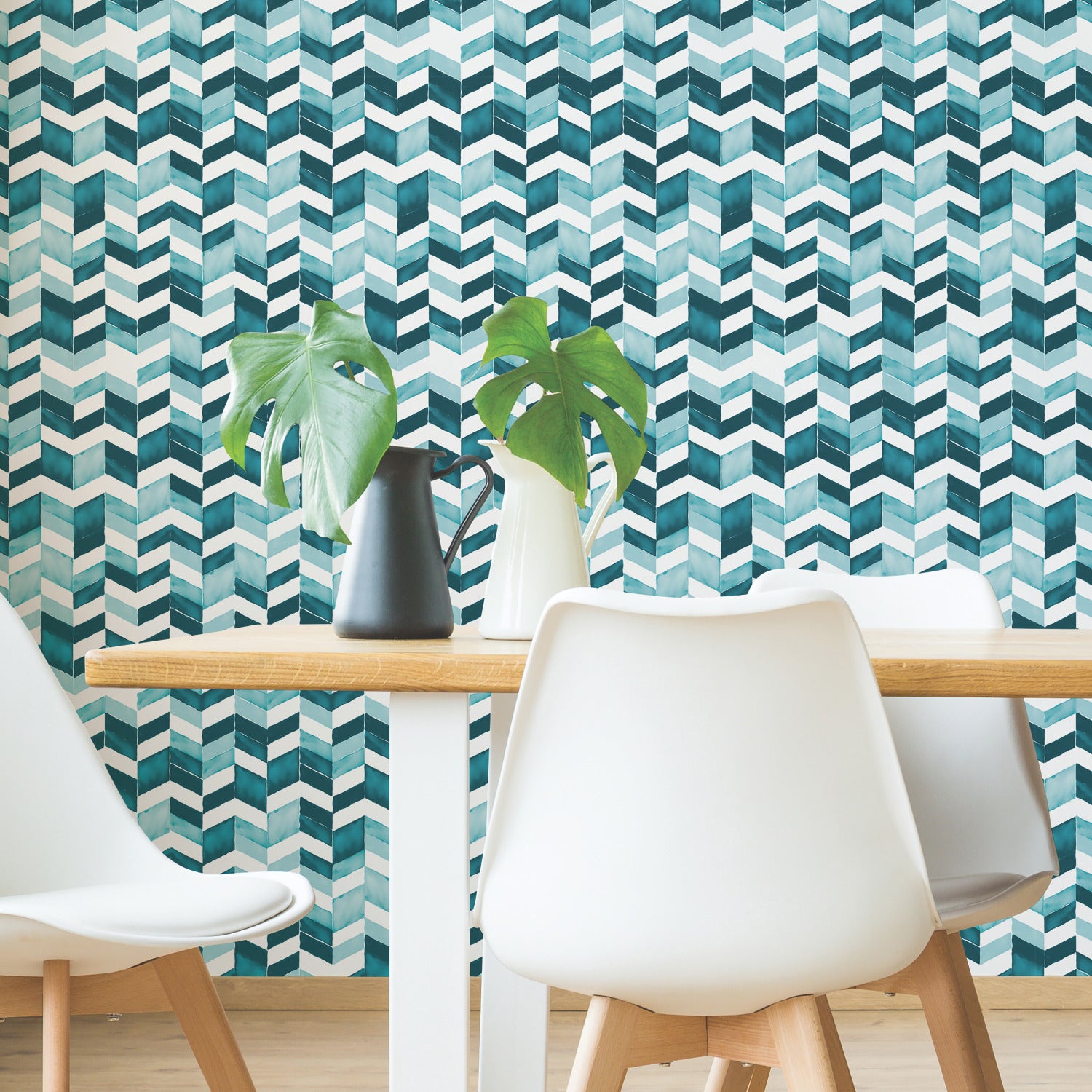 Paul Brent Watercolor Chevron Peel and Stick Wallpaper