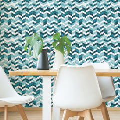Paul Brent Watercolor Chevron Peel and Stick Wallpaper