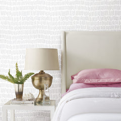 Tick Mark Peel and Stick Wallpaper in a room setting
