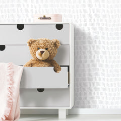 Tick Mark Peel and Stick Wallpaper in a room setting