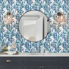 Lucky Bamboo Peel and Stick Wallpaper in a room setting