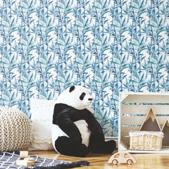 Lucky Bamboo Peel and Stick Wallpaper in a room setting