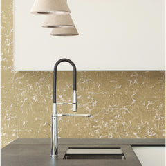 Metallic Leaf Peel and Stick Wallpaper in a room setting