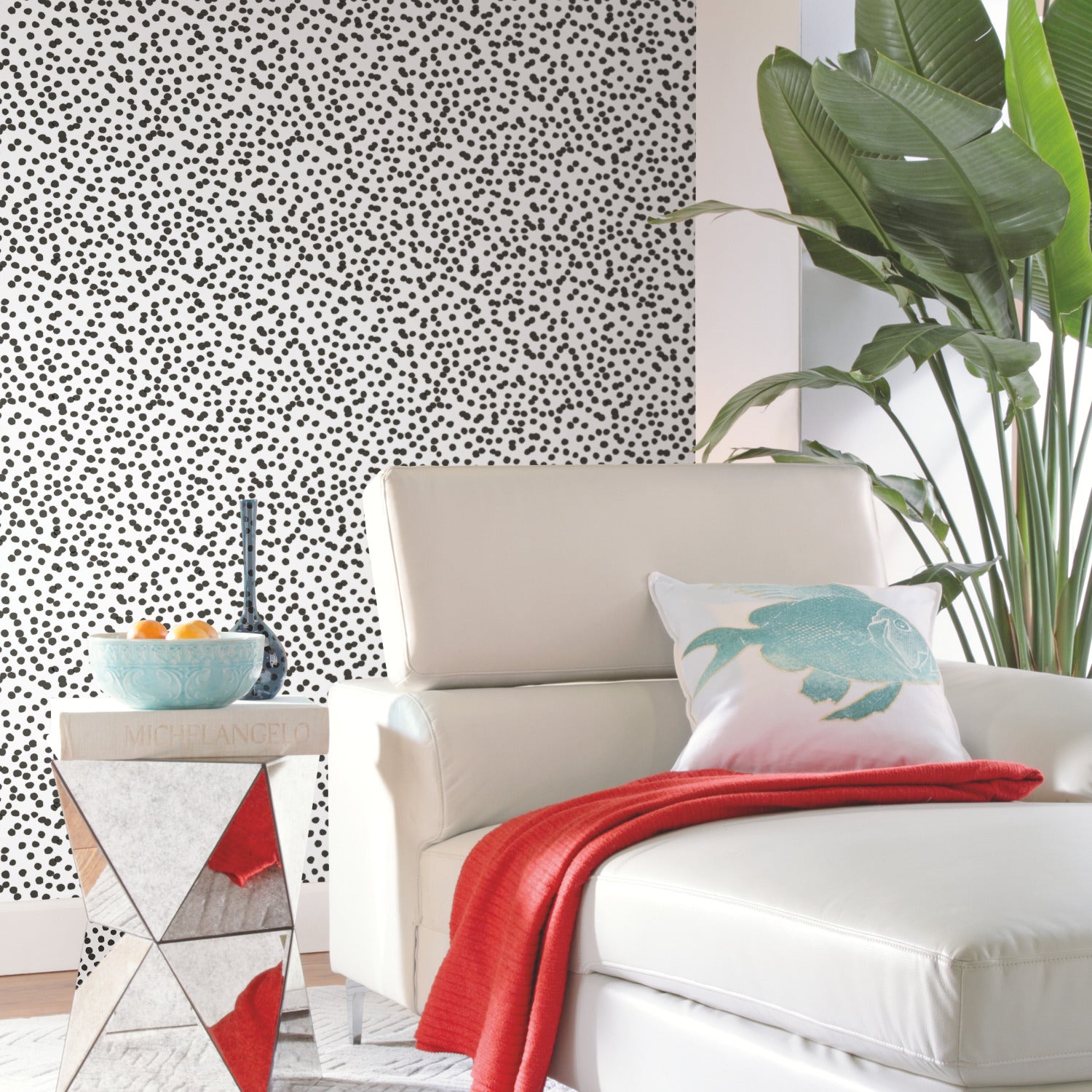 Confetti Peel and Stick Wallpaper in a room setting