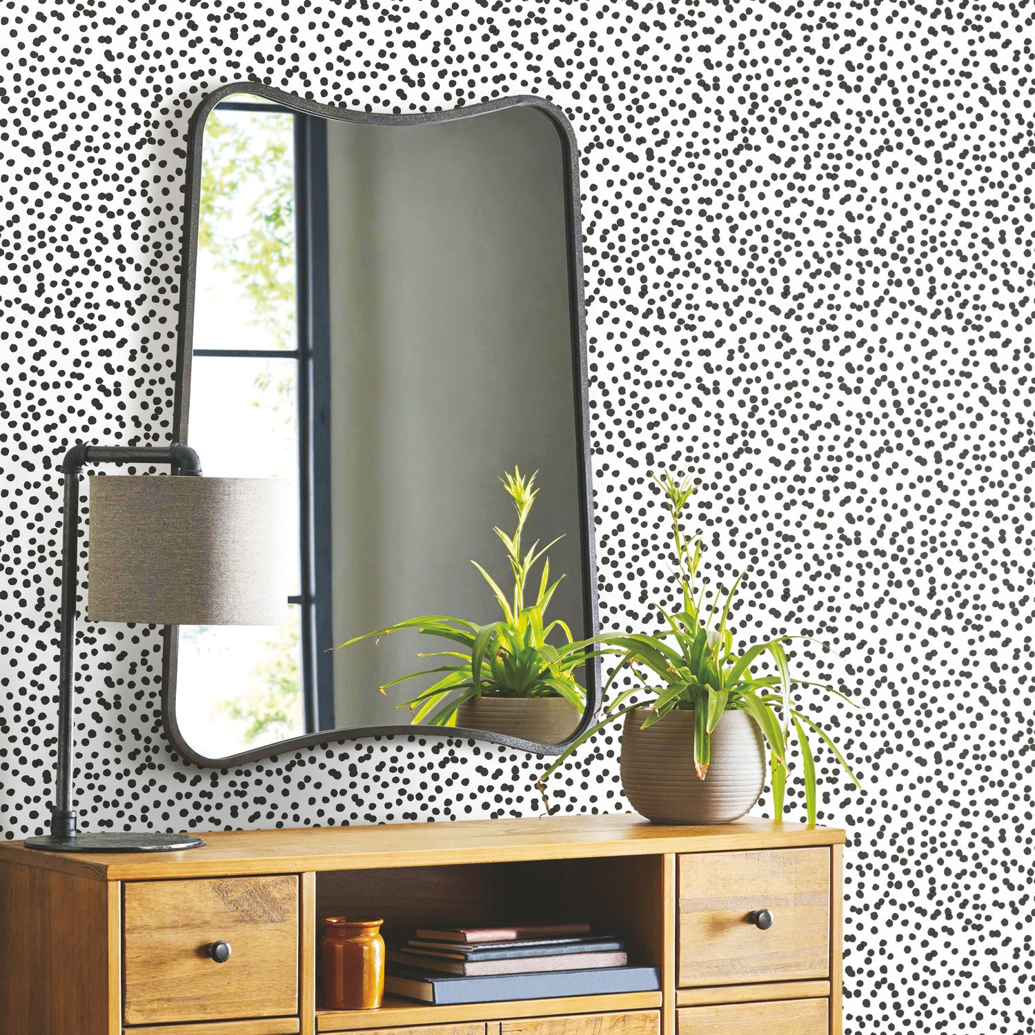 Confetti Peel and Stick Wallpaper in a room setting