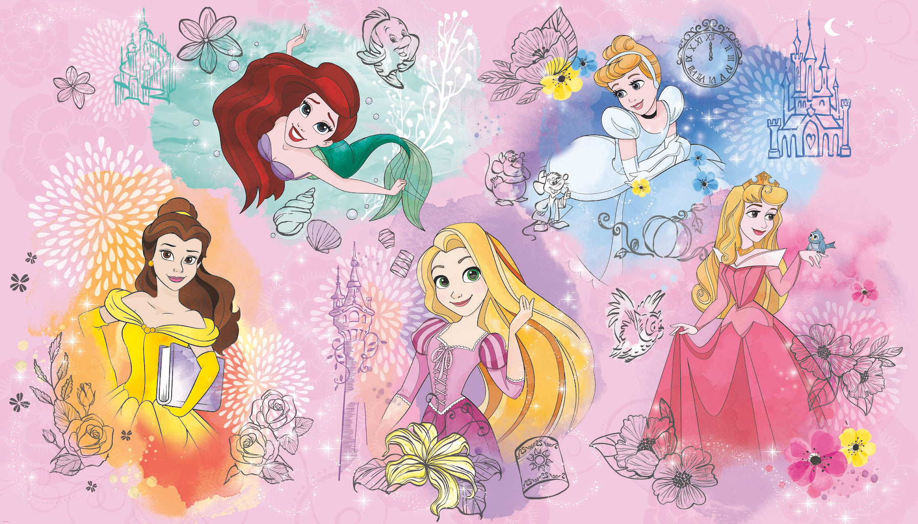 Disney Princesses Peel and Stick Mural by WallPops