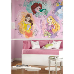 Disney Princesses Peel and Stick Mural in a room setting
