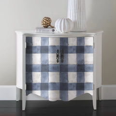 Buffalo Plaid Peel and Stick Wallpaper in a room setting