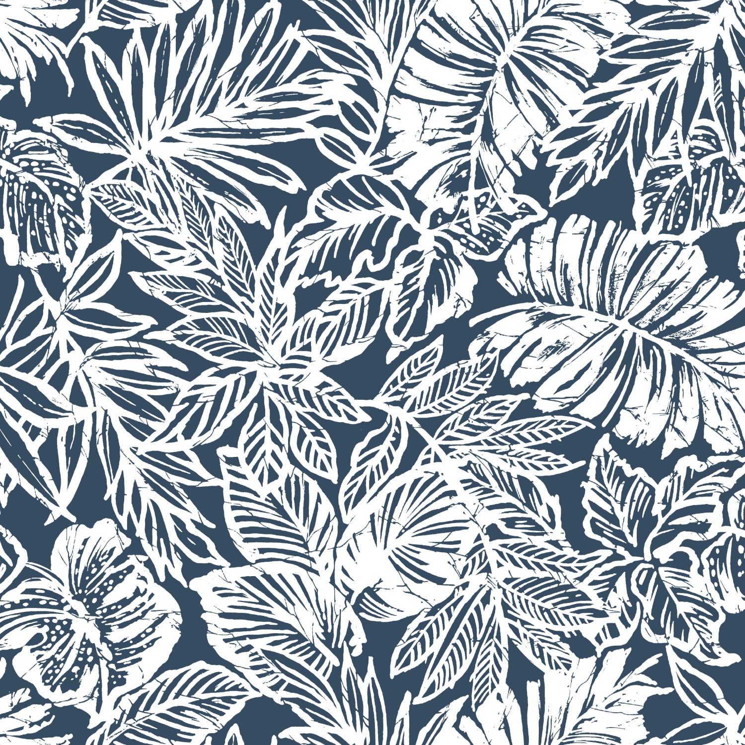 Batik Tropical Leaf Peel and Stick Wallpaper by WallPops