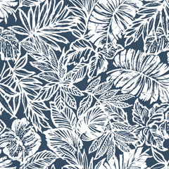 Batik Tropical Leaf Peel and Stick Wallpaper by WallPops