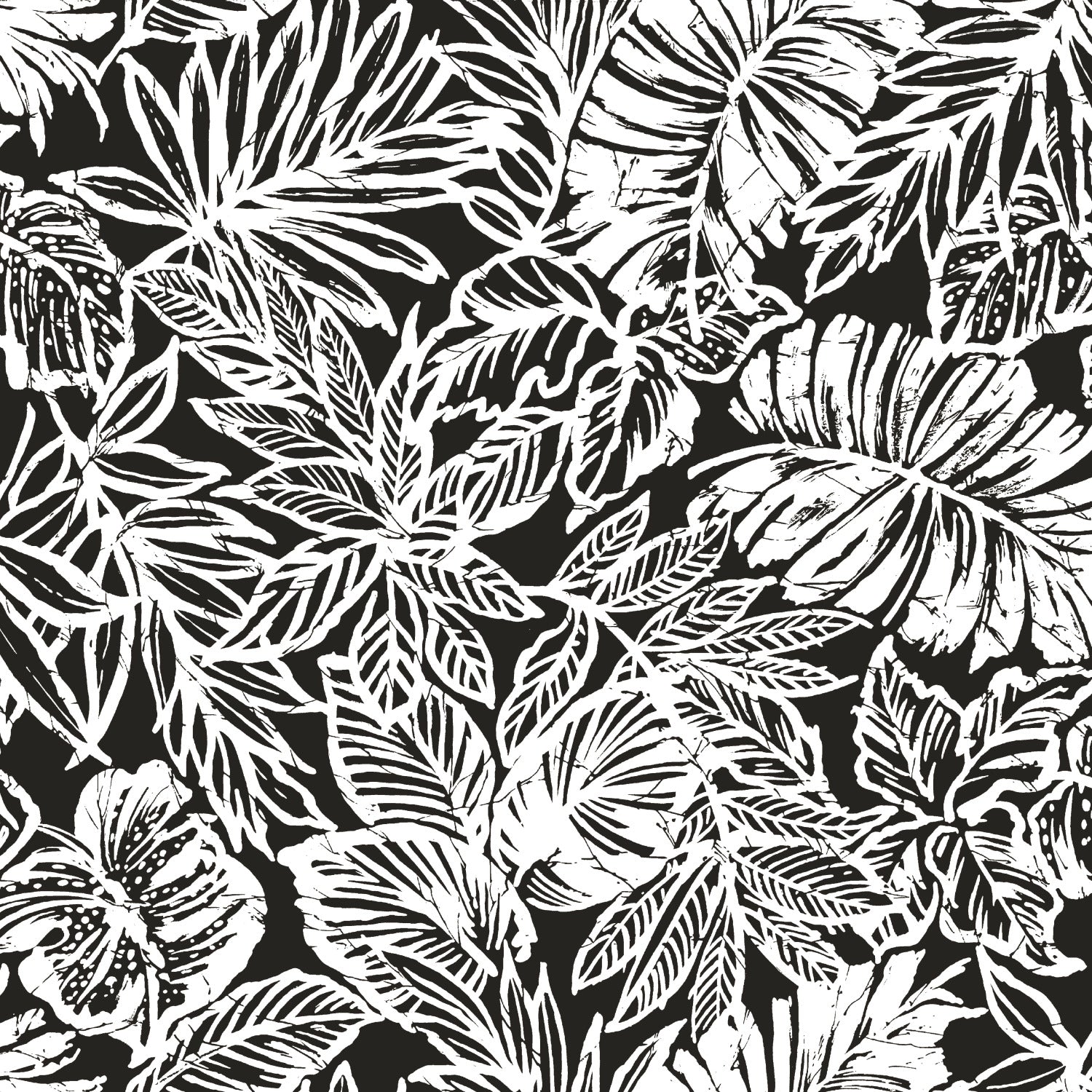 Batik Tropical Leaf Peel and Stick Wallpaper by WallPops