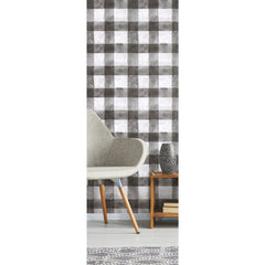 Buffalo Plaid Peel and Stick Wallpaper in a room setting