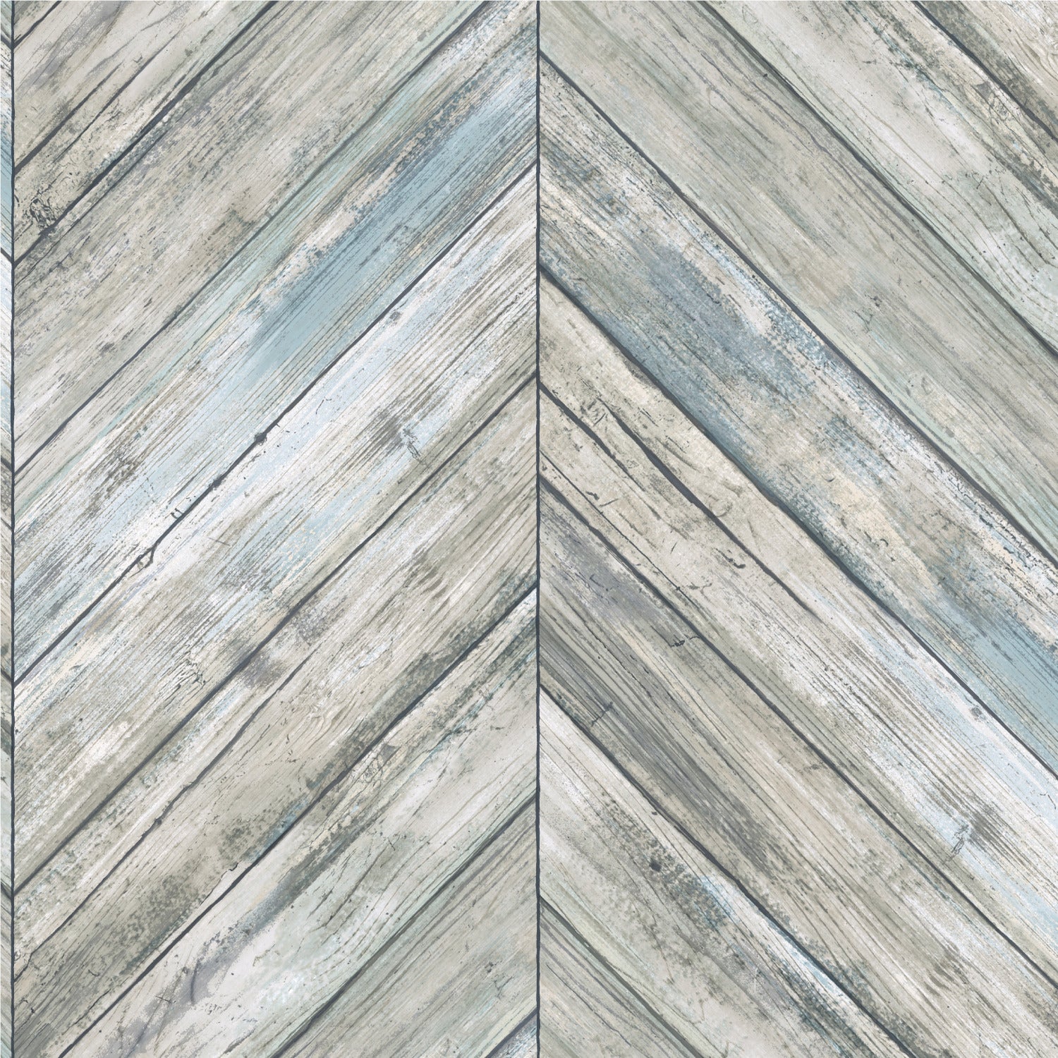 Herringbone Wood Boards Peel and Stick Wallpaper by WallPops