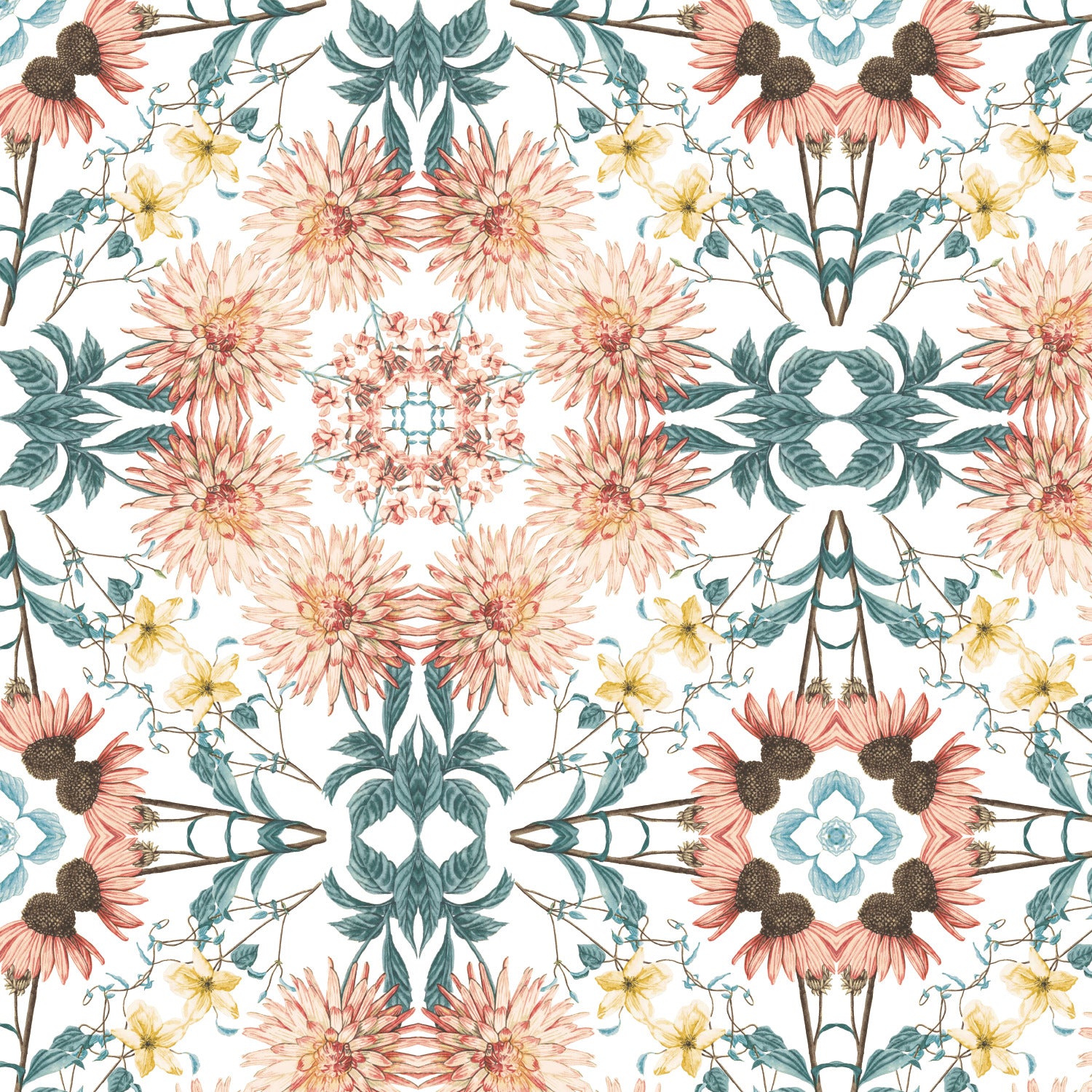 Cottage Garden Kaleidoscope Peel and Stick Wallpaper by WallPops